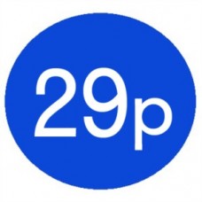 1000 Blue 29p Price Stickers - Single Roll