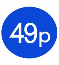 1000 Blue 49p Price Stickers - Single Roll