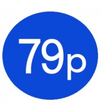1000 Blue 79p Price Stickers - Single Roll