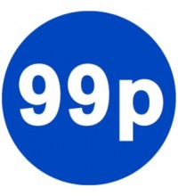 1000 Blue 99p Price Stickers - Single Roll