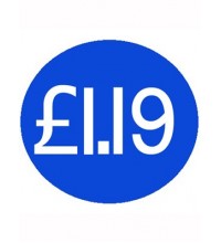 1000 Blue £1.19 Price Stickers - Single Roll