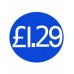 1000 Blue £1.29 Price Stickers - Single Roll