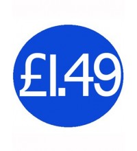 1000 Blue £1.49 Price Stickers - Single Roll