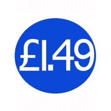 1000 Blue £1.49 Price Stickers - Single Roll