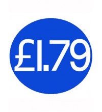 1000 Blue £1.79 Price Stickers - Single Roll