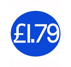 1000 Blue £1.79 Price Stickers - Single Roll