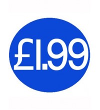 1000 Blue £1.99 Price Stickers - Single Roll
