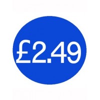 1000 Blue £2.49 Price Stickers - Single Roll
