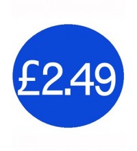 1000 Blue £2.49 Price Stickers - Single Roll