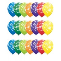 11 Inch ALIENS AND SPACE SHIPS LATEX BALLOONS 25PK