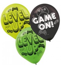 11 Inch LEVEL UP LATEX BALLOONS 6PK