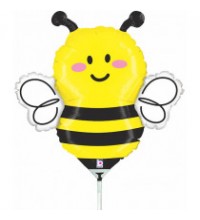 14IN BEE MINI SHAPE FOIL BALLOON (10 in one Pack)