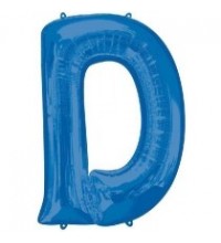 16IN BLUE LETTER D SHAPED FOIL