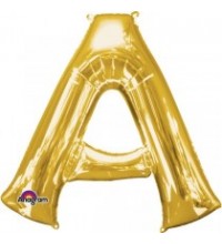 16IN GOLD LETTER A SHAPED FOIL