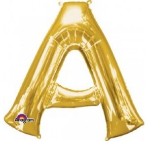 16IN GOLD LETTER A SHAPED FOIL