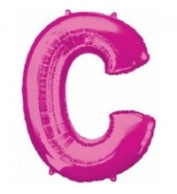 16IN PINK LETTER C SHAPED FOIL