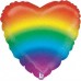 18 INCH GLITTER RAINBOW HEART FOIL BALLOONS