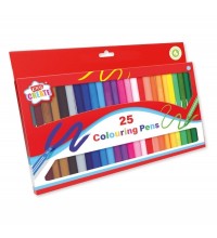 25PACK FIBRE TIP COLOURING PENS