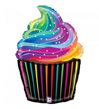 RAINBOW CUPCAKE SUPERSHAPE BALLOONS