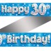 30th Birthday Blue Holographic Banner