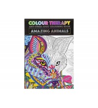 48 PAGE A4 COLOUR THERAPY BOOK ANIMAL THEME