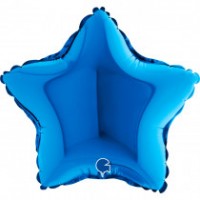 9IN BLUE STAR AIR FILL FOIL BALLOON(sold in 10s)