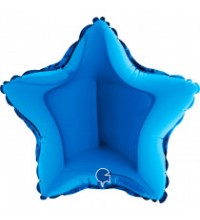 9IN BLUE STAR AIR FILL FOIL BALLOON(sold in 10s)