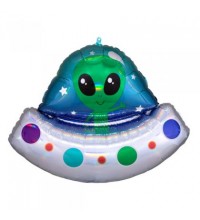 ALIEN SPACESHIP HOLOGRAPHIC SUPERSHAPE BALLOONS