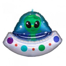 ALIEN SPACESHIP HOLOGRAPHIC SUPERSHAPE BALLOONS