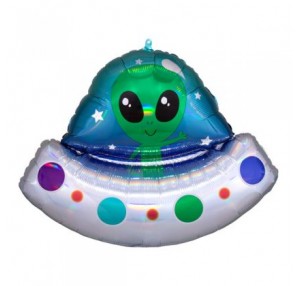 ALIEN SPACESHIP HOLOGRAPHIC SUPERSHAPE BALLOONS