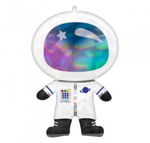 ASTRONAUT HOLOGRAPHIC IRIDESCENT SUPERSHAPE BALLOONS