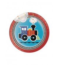 All Aboard 7 Inch Paper Plates 8pk