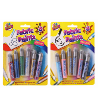 Artbox Pack of 6 Fabric Paints Assorted Colours
