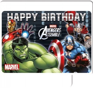 Avengers Assemble Happy Birthday Candle