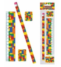 BRICKS STATIONERY 4PC SET