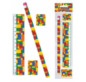 BRICKS STATIONERY 4PC SET