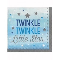 Blue Twinkle Little Star Luncheon Napkins 16pk