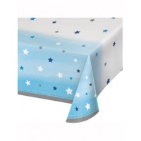Blue Twinkle Little Star Plastic Tablecover
