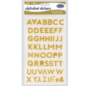 COUNTY GOLD ALPHABET STICKERS