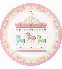 Carousel Baby Shower 23cm Paper Plates 8pk