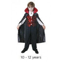 Child Halloween Deluxe Dracula Fancy Dress Costume 10 - 12 years