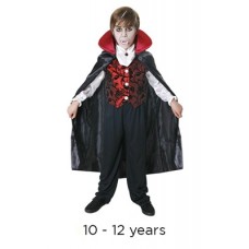 Child Halloween Deluxe Dracula Fancy Dress Costume 10 - 12 years