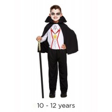 Child Halloween Vampire Fancy Dress Costume 10 - 12 yrs