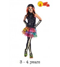 Child Monster High Skelita Calaveras Fancy Dress Costume 3 - 4yrs