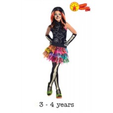 Child Monster High Skelita Calaveras Fancy Dress Costume 3 - 4yrs
