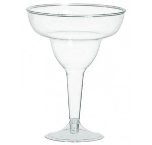 Clear Plastic Margarita 325ml Glasses 20pk