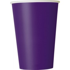 Deep Purple 12oz Large Paper Cups 10pk