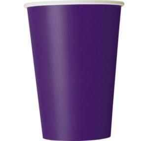 Deep Purple 12oz Large Paper Cups 10pk
