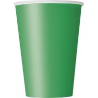 Emerald Green 12oz Large Paper Cups 10pk