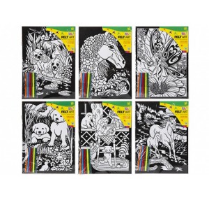 Felt Art With Six Pens Assorted Designs